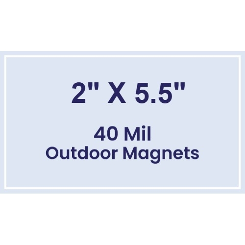 Magnet - 2x5.5 Square Corners - 40 Mil - Outdoor Safe