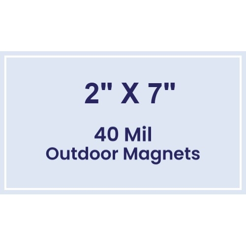 Magnet - 2x7 Square Corner - 40 Mil - Outdoor Safe