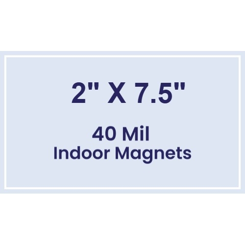 Magnet - 2x7.5 Square Corners - 40 Mil