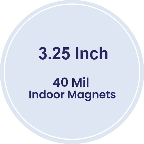 Magnet - 3.25 Inch Diameter Circle - 40 Mil
