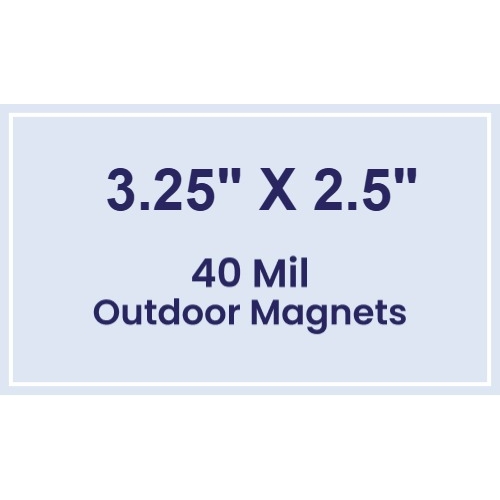 Magnet - 3.25x2.5 Square Corners - 40 Mil - Outdoor Safe