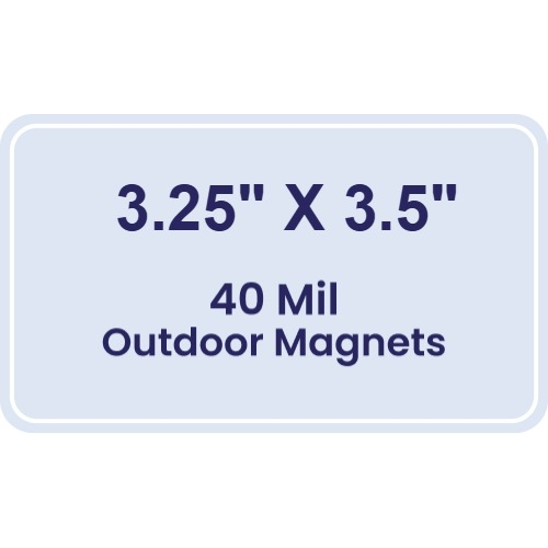 Magnet - 3.25x3.5 Round Corners - 40 Mil - Outdoor Safe