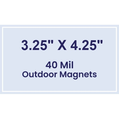 Magnet - 3.25x4.25 Square Corners - 40 Mil - Outdoor Safe