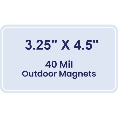 Magnet - 3.25x4.5 Round Corners - 40 Mil - Outdoor Safe