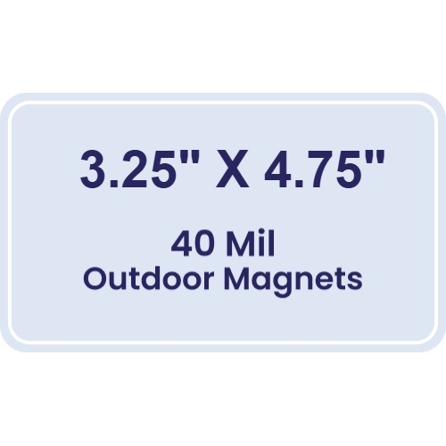Magnet - 3.25x4.75 Round Corners - 40 Mil - Outdoor Safe