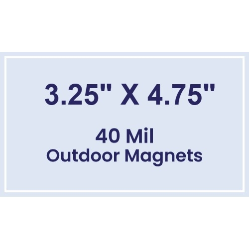 Magnet - 3.25x4.75 Square Corners - 40 Mil - Outdoor Safe