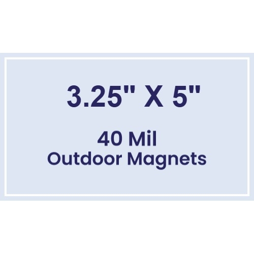 Magnet - 3.25x5 Square Corners - 40 Mil - Outdoor Safe