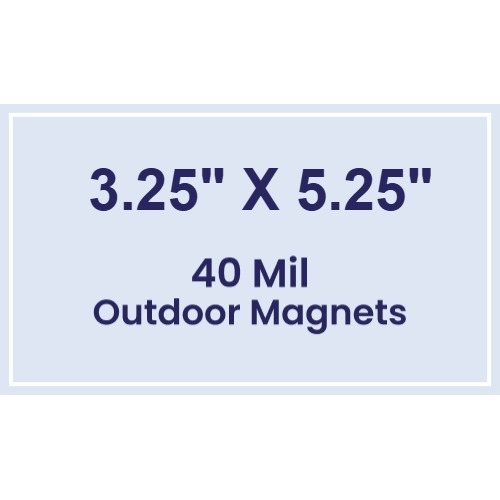 Magnet - 3.25x5.25 Square Corners - 40 Mil - Outdoor Safe