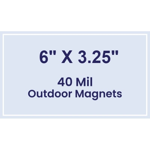 Magnet - 6x3.25 Square Corners - 40 Mil - Outdoor Safe