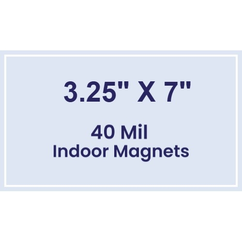 Magnet - 3.25x7 Square Corners - 40 Mil