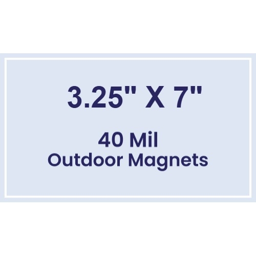 Magnet - 3.25x7 Square Corners - 40 Mil - Outdoor Safe