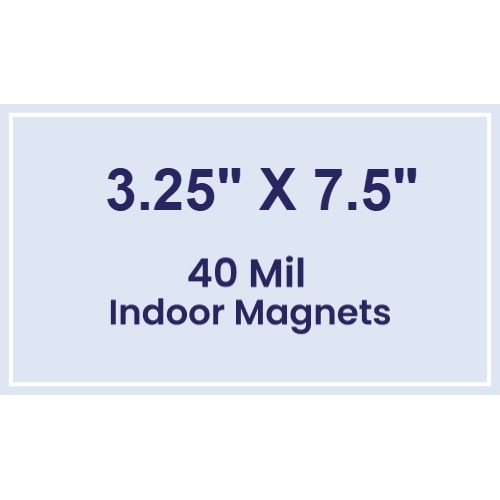 Magnet - 3.25x7.5 Square Corners - 40 Mil