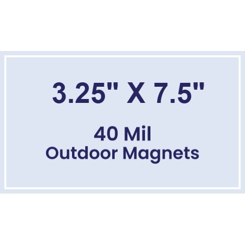 Magnet - 3.25x7.5 Square Corners - 40 Mil - Outdoor Safe