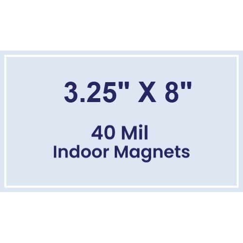Magnet - 3.25x8 Square Corners - 40 Mil