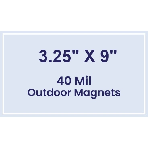 Magnet - 3.25x9 Square Corners - 40 Mil - Outdoor Safe