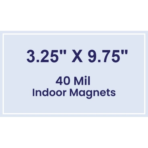 Magnet - 3.25x9.75 Square Corners - 40 Mil