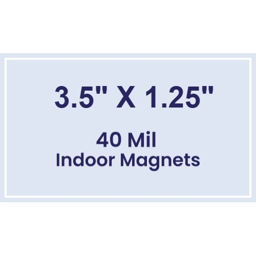 Magnet - 3.5x1.25 Square Corners - 40 Mil