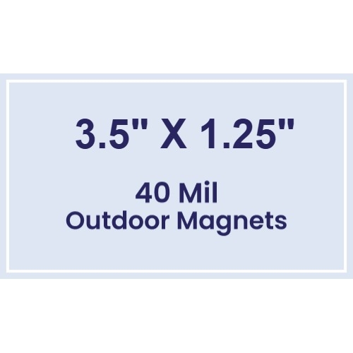 Magnet - 3.5x1.25 Square Corners - 40 Mil - Outdoor Safe