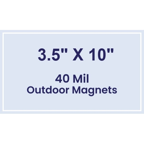 Magnet - 3.5x10 Square Corners - 40 Mil - Outdoor Safe