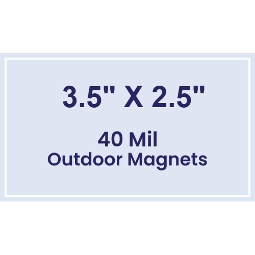 Magnet - 3.5x2.5 Square Corners - 40 Mil - Outdoor Safe