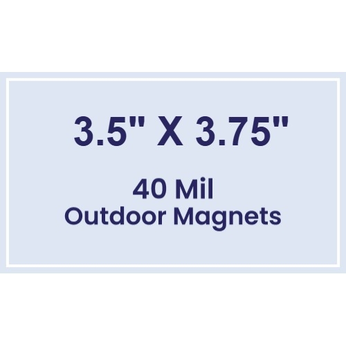 Magnet - 3.5x3.75 Square Corners - 40 Mil - Outdoor Safe
