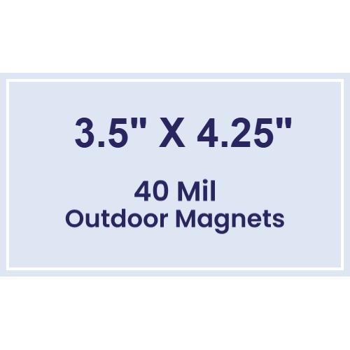 Magnet - 3.5x4.25 Square Corner - 40 Mil - Outdoor Safe