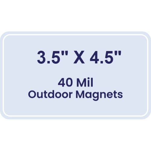 Magnet - 3.5x4.5 Round Corners - 40 Mil - Outdoor Safe