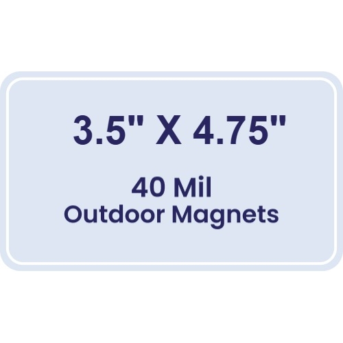Magnet - 3.5x4.75 Round Corners - 40 Mil - Outdoor Safe