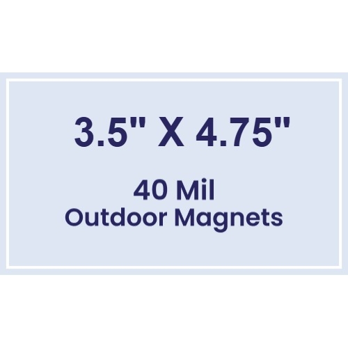 Magnet - 3.5x4.75 Square Corners - 40 Mil - Outdoor Safe