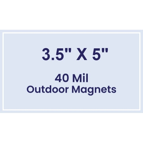 Magnet - 3.5x5 Square Corners - 40 Mil - Outdoor Safe