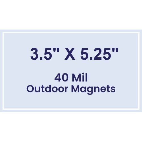 Magnet - 3.5x5.25 Square Corners - 40 Mil - Outdoor Safe