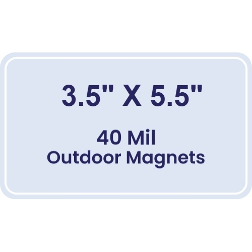 Magnet - 3.5x5.5 Round Corners - 40 Mil - Outdoor Safe
