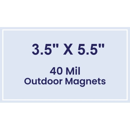 Magnet - 3.5x5.5 Square Corners - 40 Mil - Outdoor Safe