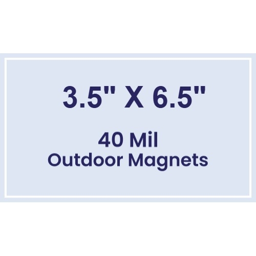 Magnet - 3.5x6.5 Square Corners - 40 Mil - Outdoor Safe