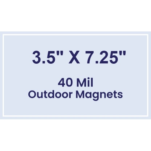 Magnet - 3.5x7.25 Square Corners - 40 Mil - Outdoor Safe