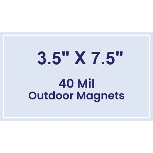 Magnet - 3.5x7.5 Square Corners - 40 Mil - Outdoor Safe