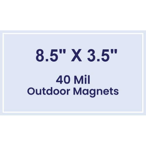 Magnet - 8.5x3.5 Square Corners - 40 Mil - Outdoor Safe