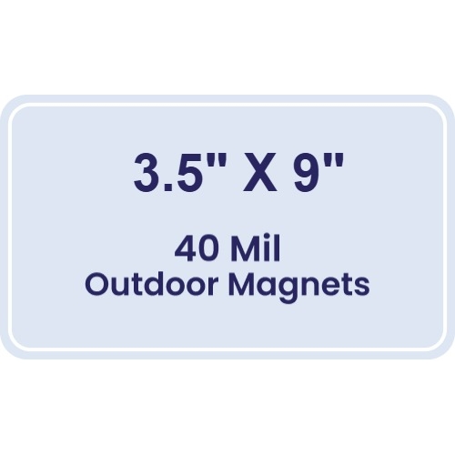Magnet - 3.5x9 Round Corners - 40 Mil - Outdoor Safe