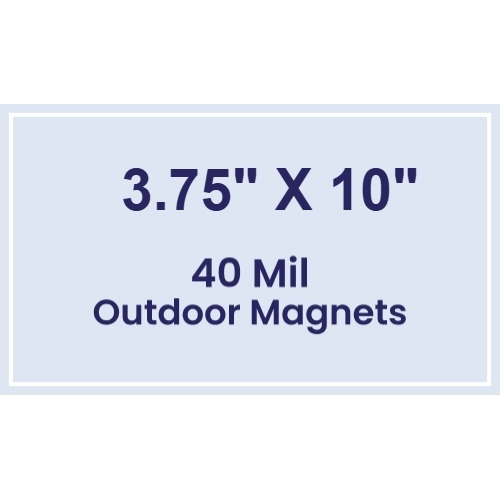 Magnet - 3.75x10 Square Corners - 40 Mil - Outdoor Safe