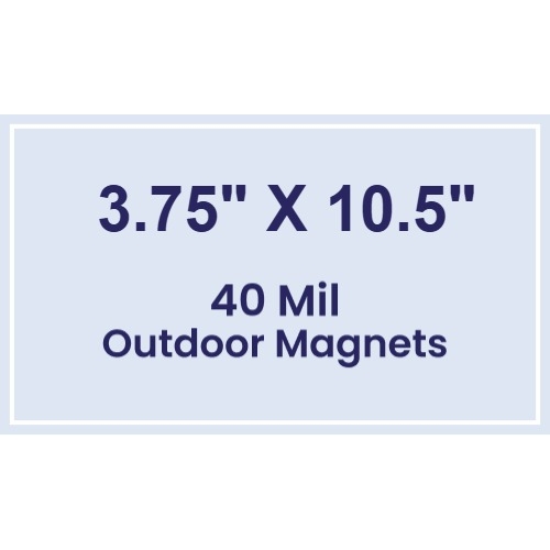 Magnet - 3.75x10.5 Square Corners - 40 Mil - Outdoor Safe