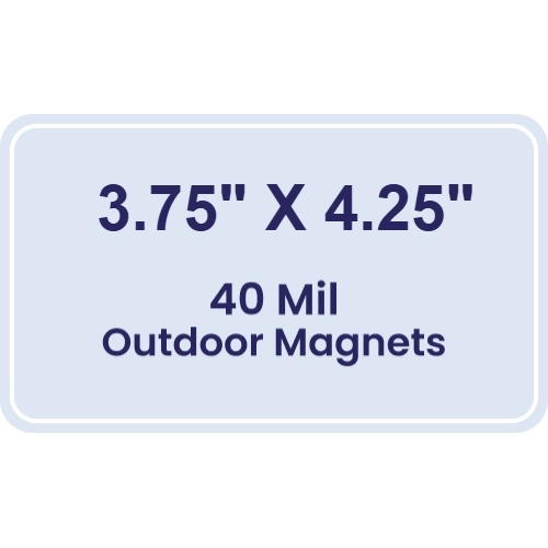 Magnet - 3.75x4.25 Round Corners - 40 Mil - Outdoor Safe