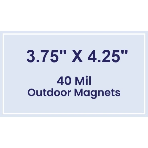 Magnet - 3.75x4.25 Square Corners - 40 Mil - Outdoor Safe