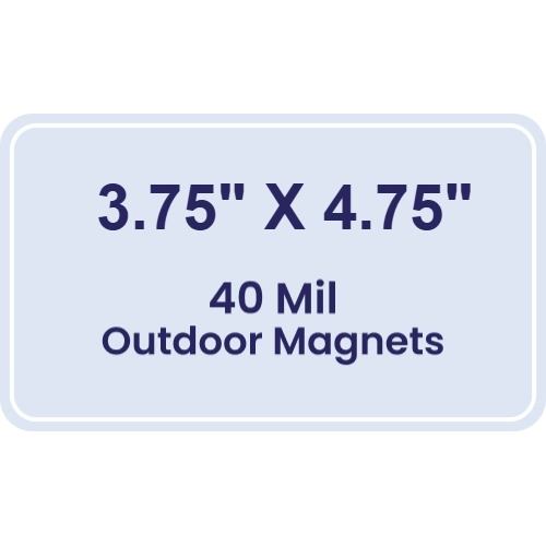 Magnet - 3.75x4.75 Round Corners - 40 Mil - Outdoor Safe