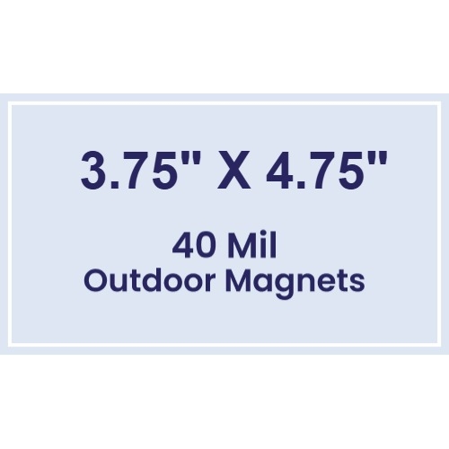 Magnet - 3.75x4.75 Square Corner - 40 Mil - Outdoor Safe