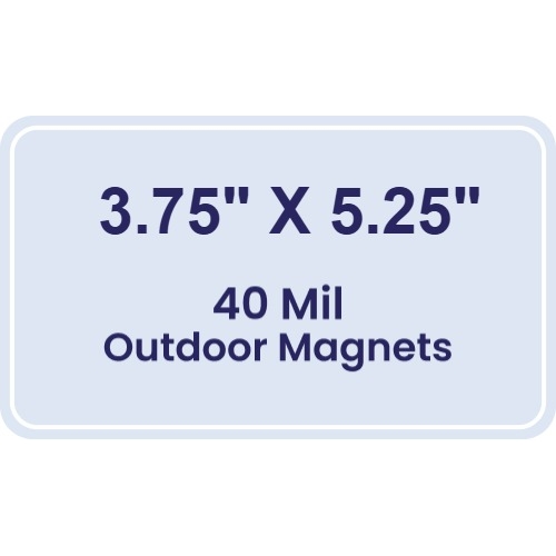 Magnet - 3.75x5.25 Round Corners - 40 Mil - Outdoor Safe