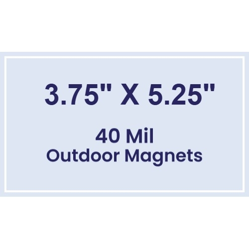 Magnet - 3.75x5.25 Square Corners - 40 Mil - Outdoor Safe