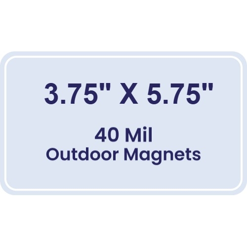 Magnet - 3.75x5.75 Round Corners - 40 Mil - Outdoor Safe
