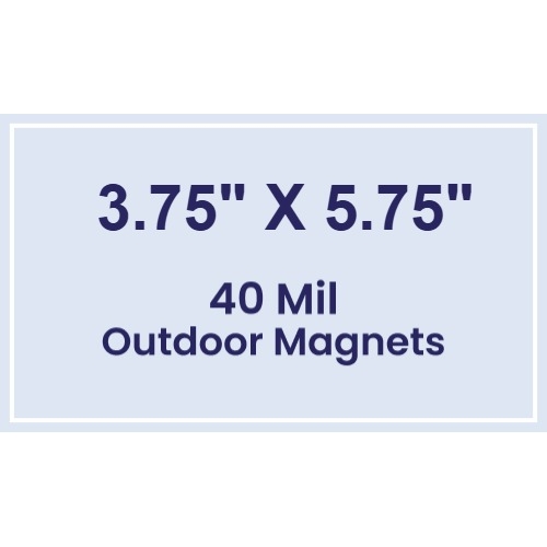 Magnet - 3.75x5.75 Square Corners - 40 Mil - Outdoor Safe
