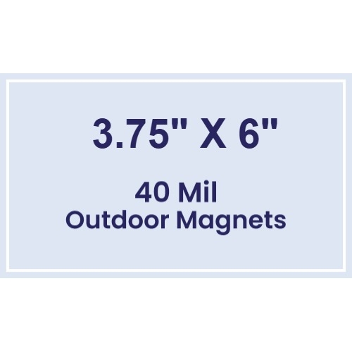 Magnet - 3.75x6 Square Corners - 40 Mil - Outdoor Safe