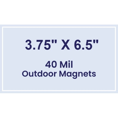 Magnet - 3.75x6.5 Square Corners - 40 Mil - Outdoor Safe